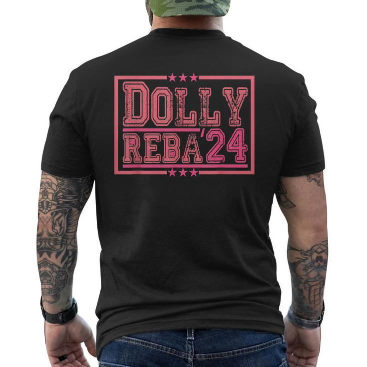 Dolly And Reba For President Pink Men's T-shirt Back Print