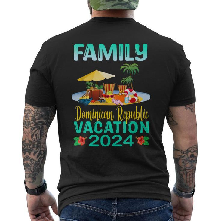 Dominican Republic Vacation 2024 Retro Matching Family Group Men's T-shirt Back Print