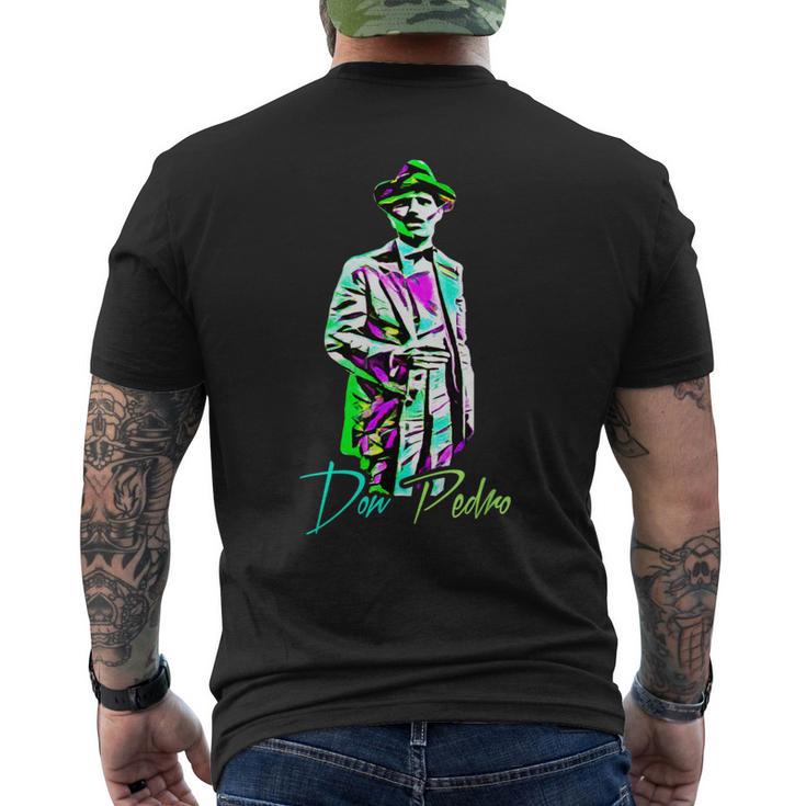 Don Pedro Color Painting Portrait Pedro Albizu Campos Men's T-shirt Back Print