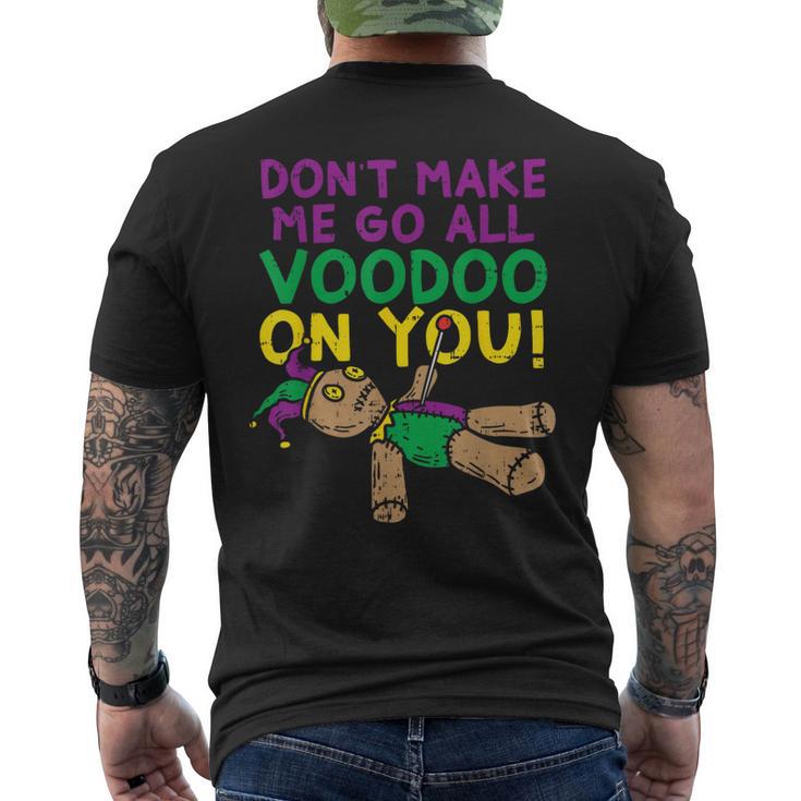 Don't Make Me Go Voodoo On You Mardi Gras Carnival Men's T-shirt Back Print