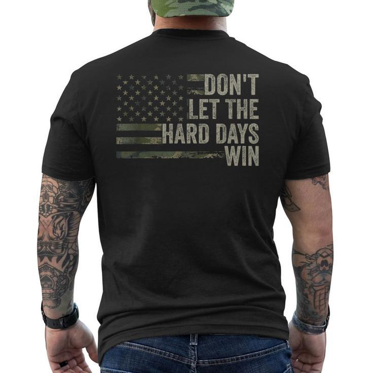 Don't Let The Hard Days Win Vintage American Flag Men's T-shirt Back Print