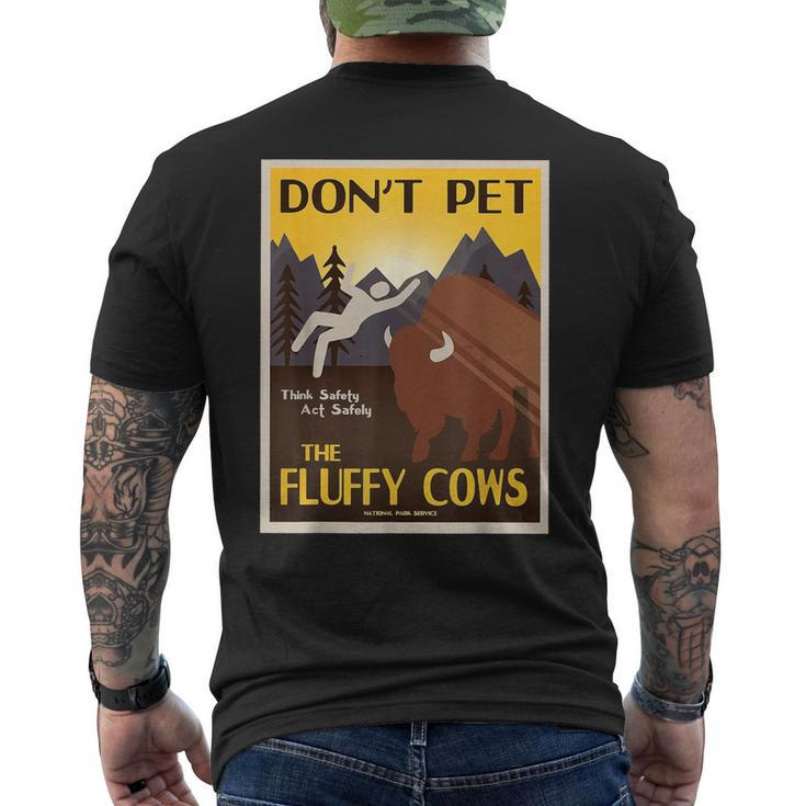 Don't Pet The Fluffy Cows Men's T-shirt Back Print - Monsterry