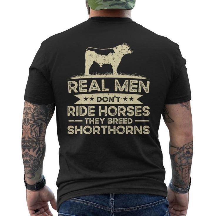 Don't Ride Breed Cattle Farmer Shorthorn Cattle Men's T-shirt Back Print