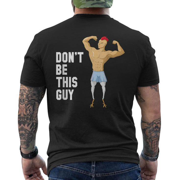 Don't Skip Leg Day Gym Illustration Men's T-shirt Back Print