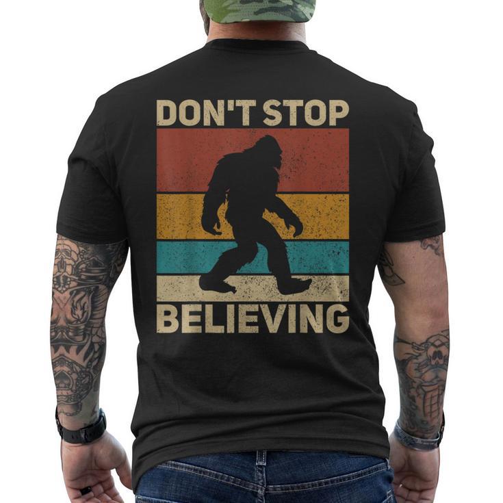 Don't Stop Believing Sasquatch Costume Big Foot Bigfoot Men's T-shirt Back Print