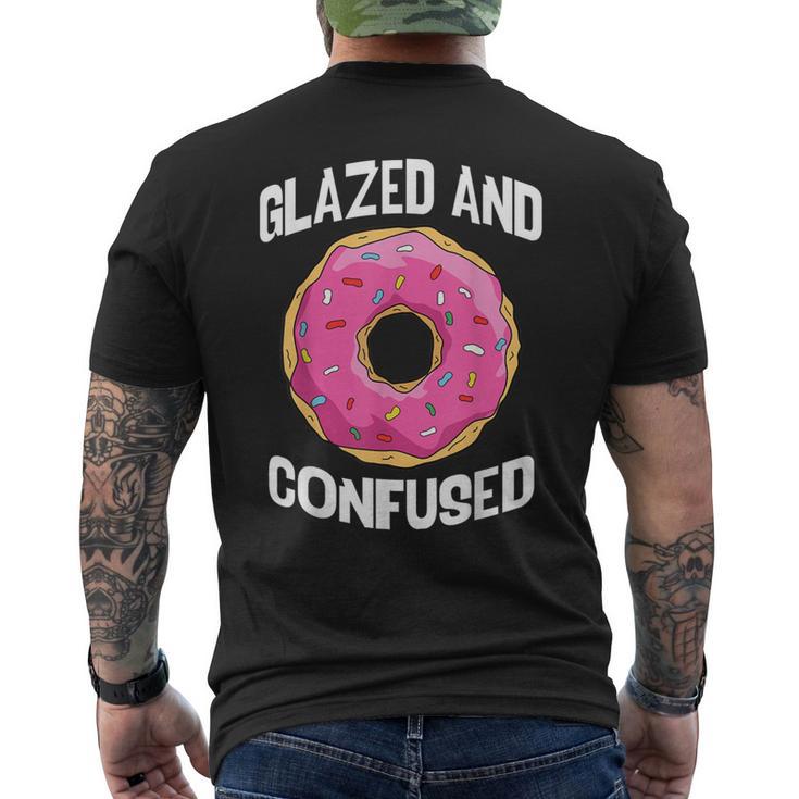 Donut Glazed And Confused Pink Donuts Lover Men's T-shirt Back Print