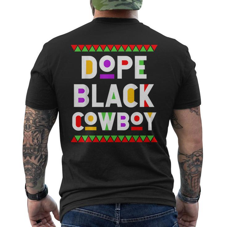 Dope Black Cowboy African American Job Proud Profession Men's T-shirt Back Print