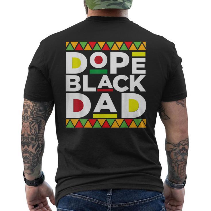 Dope Black Dad Afro American African Fathers Day Junenth Men's T-shirt Back Print