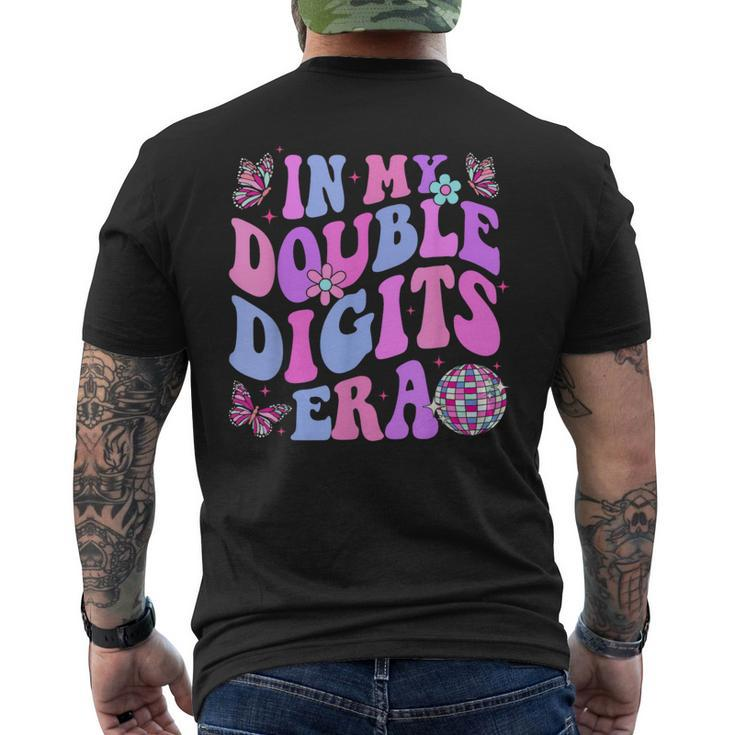 In My Double Digits Era Retro 10 Year Old 10Th Birthday Girl Men's T-shirt Back Print
