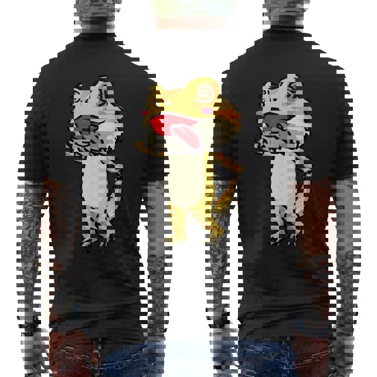 Dragón Barbudo Pogona Reptil Lagarto Camiseta Hombre Estampado Espalda