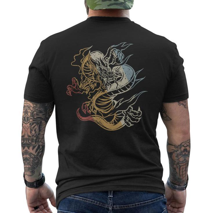 Dragon Retro Style Vintage Men's T-shirt Back Print