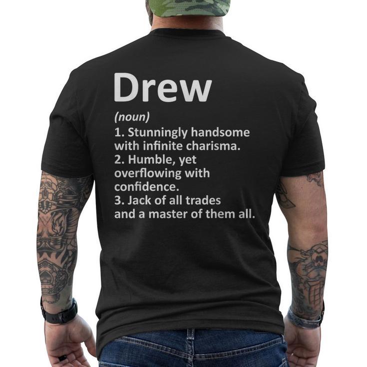 Drew Definition Personalized Name Birthday Idea Men's T-shirt Back Print