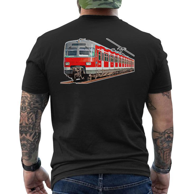 Driftzug Bahn Railenverkehr Travel Train Railway T-Shirt mit Rückendruck