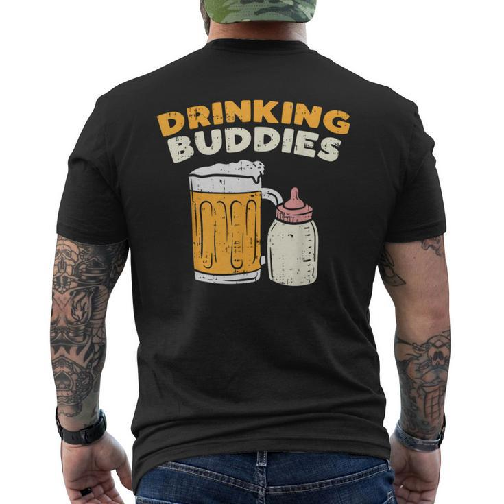 Drinkin Buddies Baby Bottle Son And Dad Matching Fathers Day Men's T-shirt Back Print