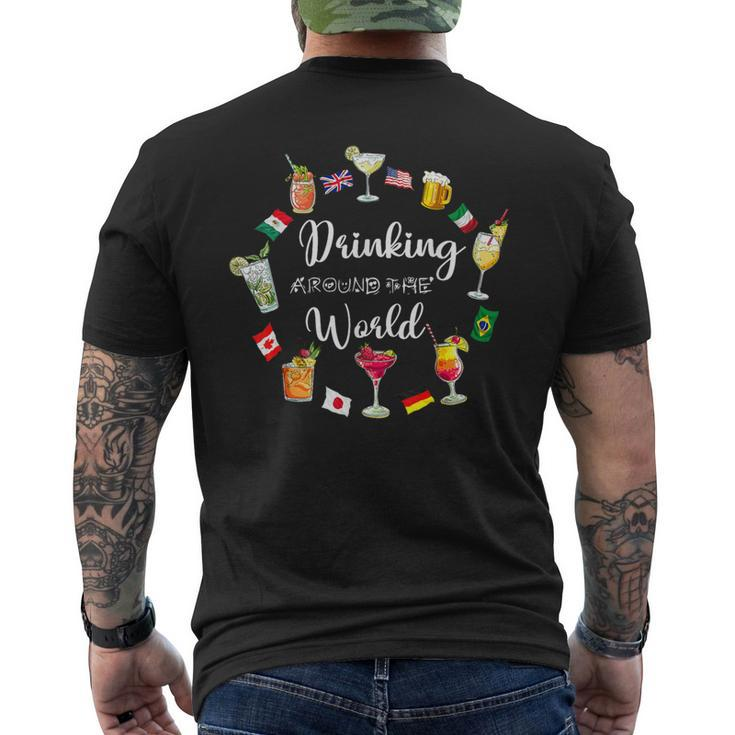 Drinking Around The World Vacation Drinking Showcase Men's T-shirt Back Print