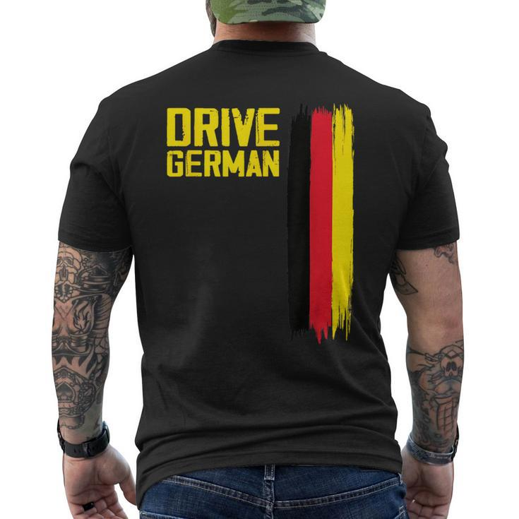 Drive German Cars Germany Flag Driving Men's T-shirt Back Print