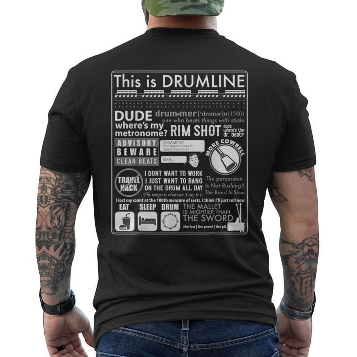 This Is Drumline Drum Line Sayings & Memes Men's T-shirt Back Print