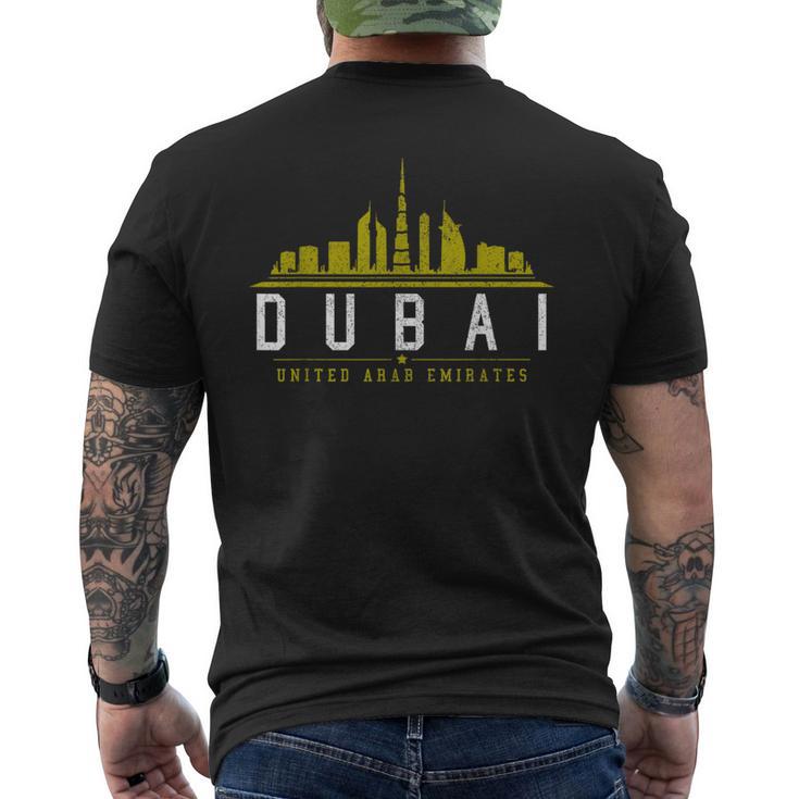 Dubai Skyline United Arab Emirates Uae Men's T-shirt Back Print