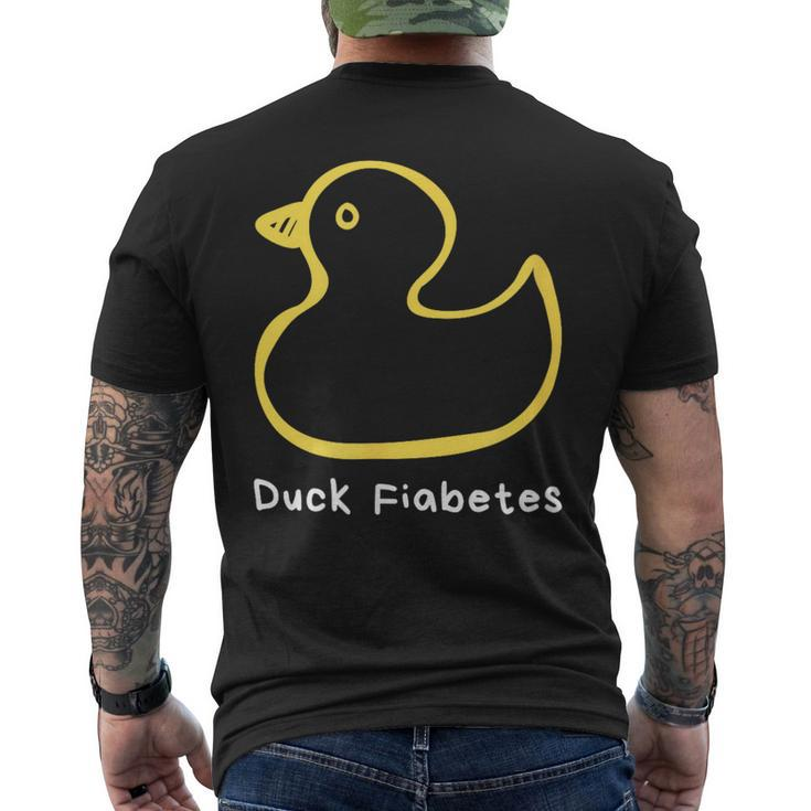 Duck Fiabetes Type 1 Diabetes Sucks Men's T-shirt Back Print