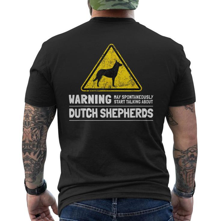 Dutch Shepherd Dog Lovers Dog Humor Men's T-shirt Back Print