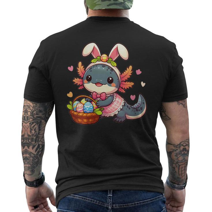 Easter Axolotl Bunny_Ears Eggs Boys And Girls Men's T-shirt Back Print