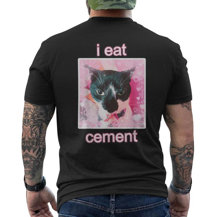 I Eat Cement Cat Men's T-shirt Back Print