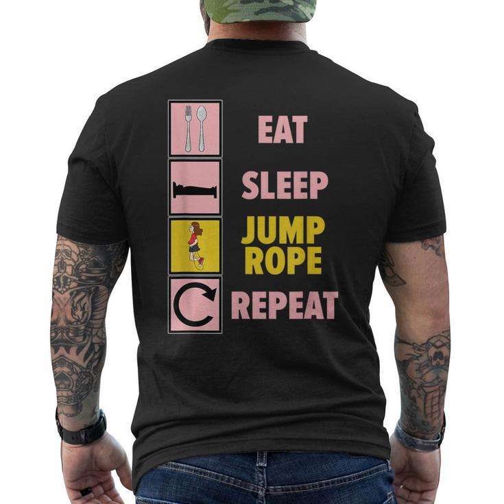 Eat Sleep Jump Rope Repeat Skipping Rope Men's T-shirt Back Print
