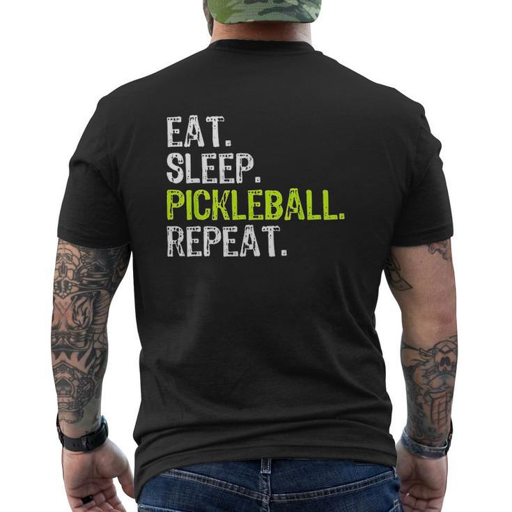 Eat Sleep Pickleball Repeat Player Cool Christmas Mens Back Print T-shirt