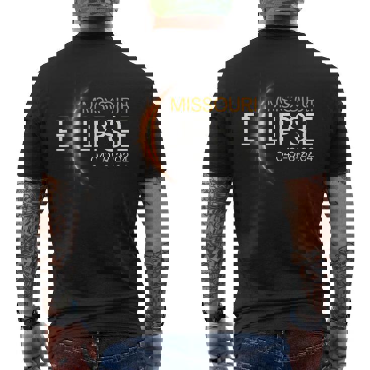 Eclipse 2024 Missouri Totality Eclipse Missouri Solar 2024 Men's T-shirt Back Print