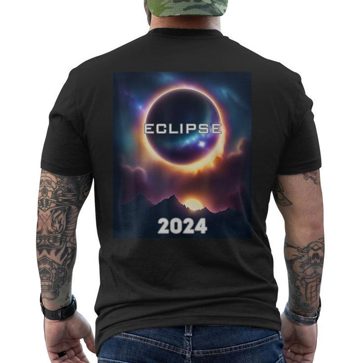 Eclipse 2024 Total Solar Astronomer Men's T-shirt Back Print