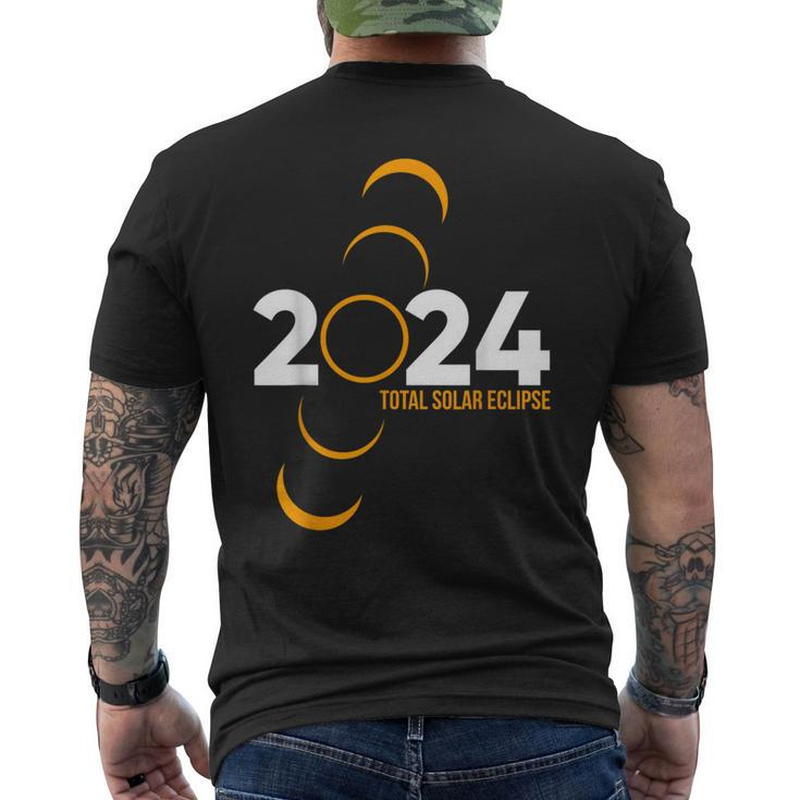 Eclipse 2024 Total Solar Eclipse Astronomy Moon Sun Men's T-shirt Back Print