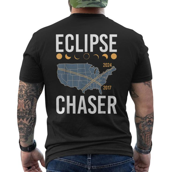 Eclipse Chaser Solar Eclipse 2024 Twice In A Lifetime Men's T-shirt Back Print