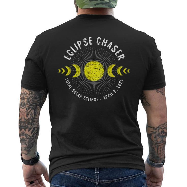 Eclipse Chaser Total Solar Eclipse April 8 2024 Totality Men's T-shirt Back Print