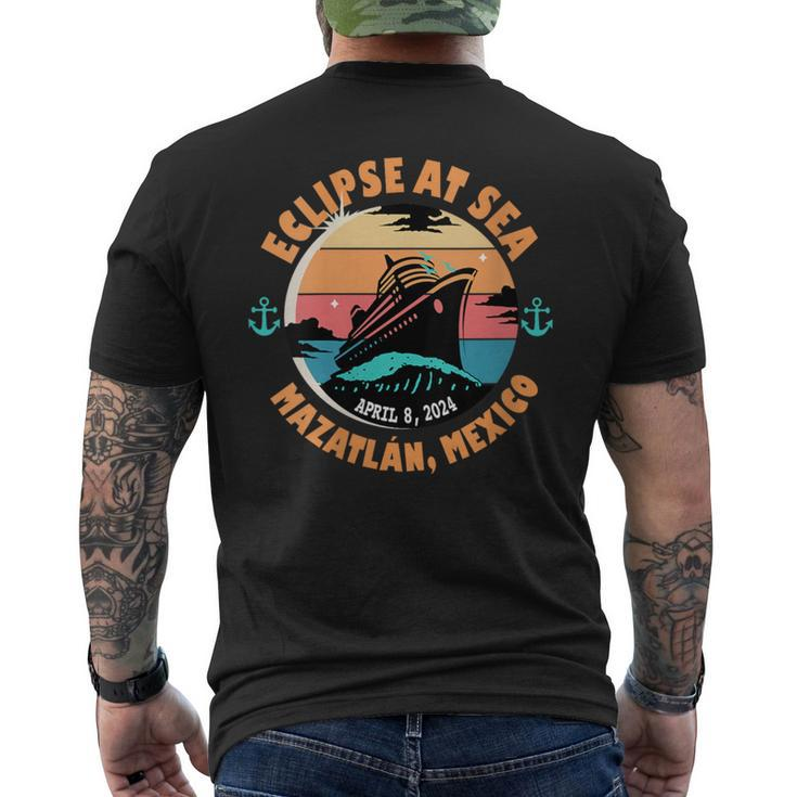 Eclipse At Sea Mazatlán Mexico Total Solar Eclipse Men's T-shirt Back Print