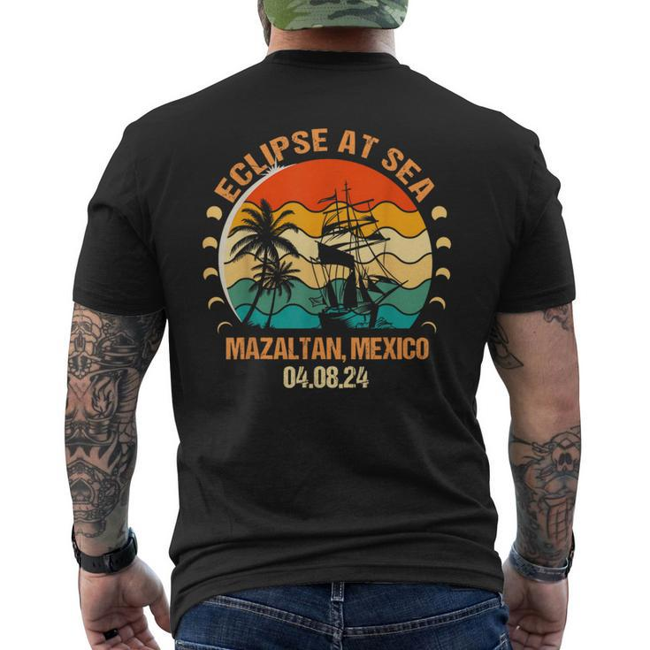 Eclipse At Sea Mazatlán Mexico Total Solar Eclipse At Sea Men's T-shirt Back Print