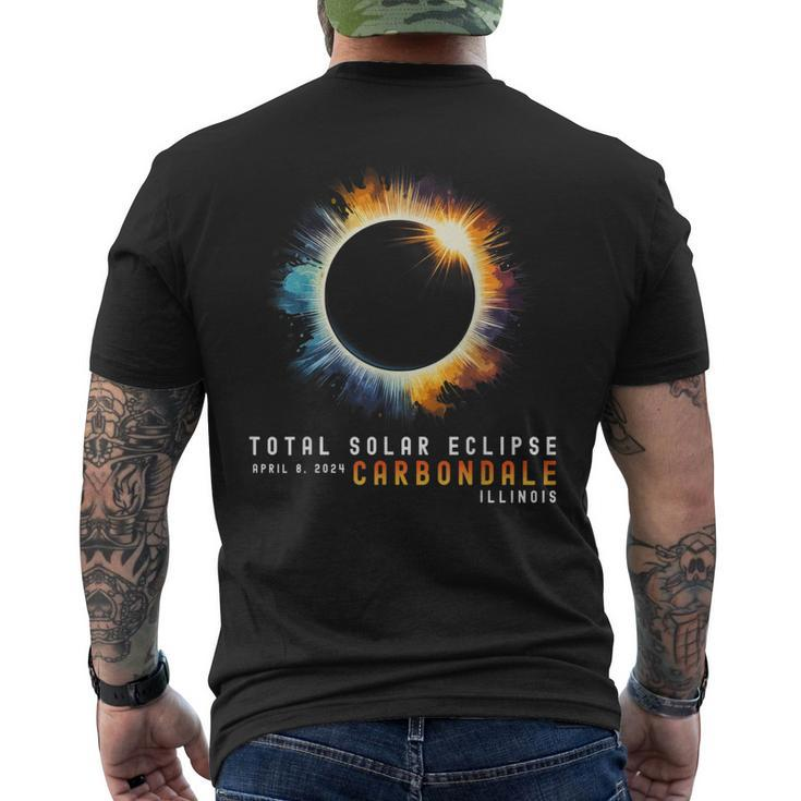 Eclipse Solar Total April 8 2024 Carbondale Illinois Eclipse Men's T-shirt Back Print