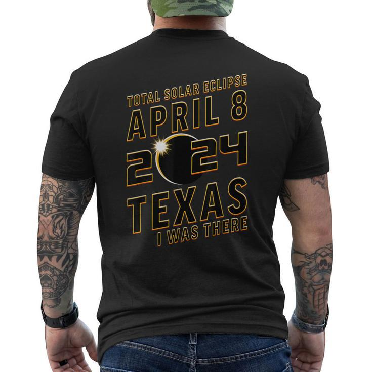 Eclipse T April 8 2024 Texas I Was There Eclipse Men's T-shirt Back Print