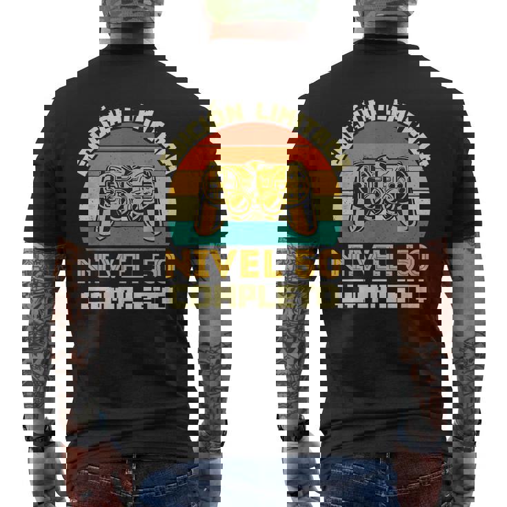 Edición Limitada Nivel 50 Completo Gamer Cumpleaños 50 Años Camiseta Hombre Estampado Espalda