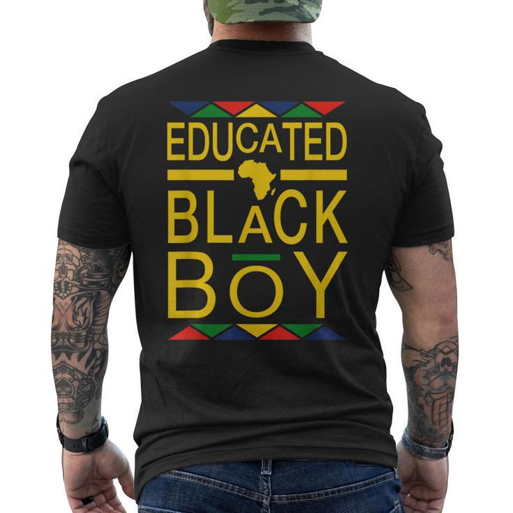 Educated Black Boy Dashiki Print African Pride Men's T-shirt Back Print