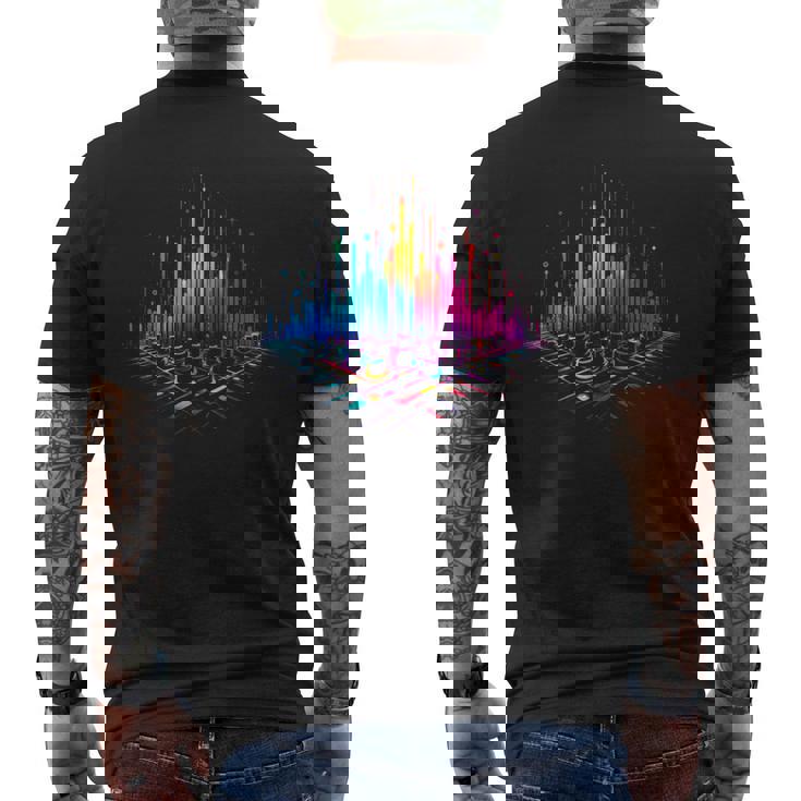 Égaliseur De Musique Colorée Techno Trance T-shirt imprimé au dos