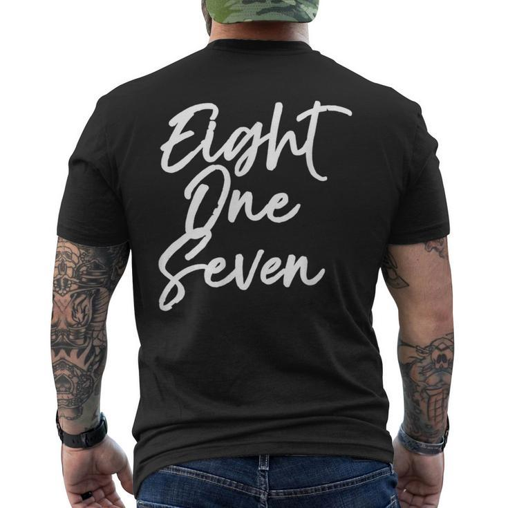 Eight One Seven 817 Fort Worth Dallas Area Code Men's T-shirt Back Print