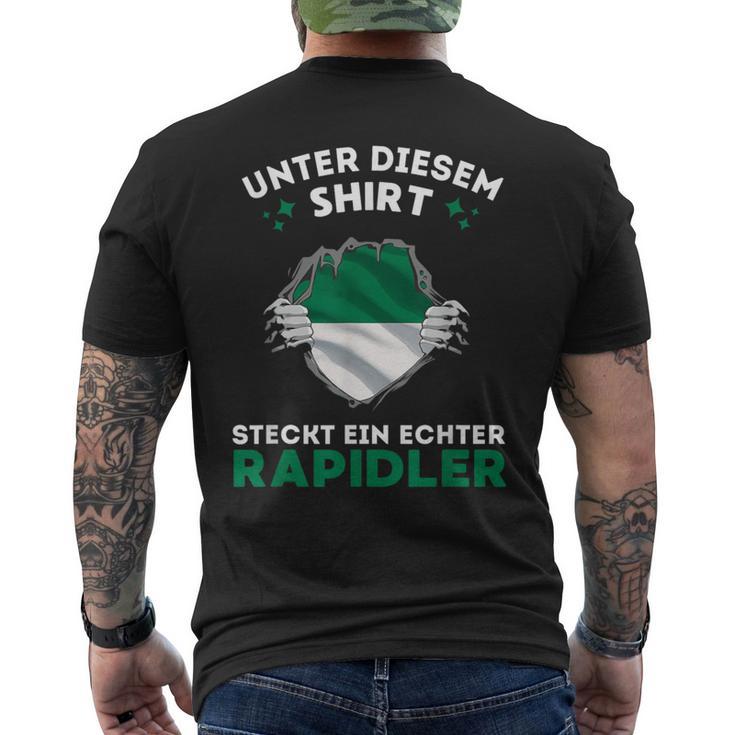 Ein Leben Lang Rapidler Für Echte Fans T-Shirt mit Rückendruck