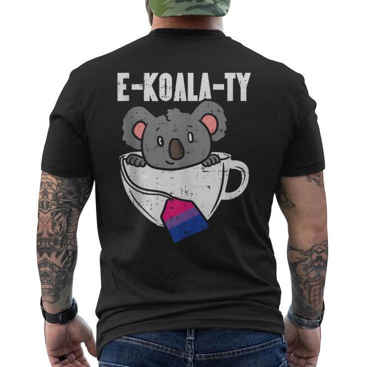 Ekoalaty Bisexual Pride Flag Equality Animal Lgbtq Bi Men's T-shirt Back Print