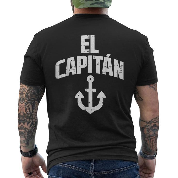 El Capitan Anchor Boat Owner Captain Yacht Ship Cruise Men Men's T-shirt Back Print