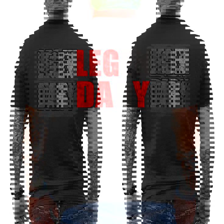 El Entrenamiento Del Culturismo Leg Day Gym Camiseta Hombre Estampado Espalda