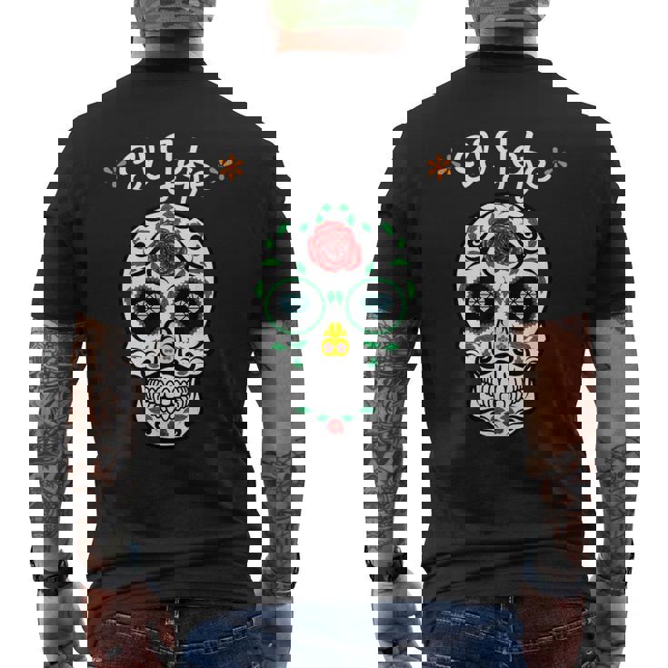 El Jefe Coloré Sucre Calavera Skull Dia De Los Muertos T-shirt imprimé au dos
