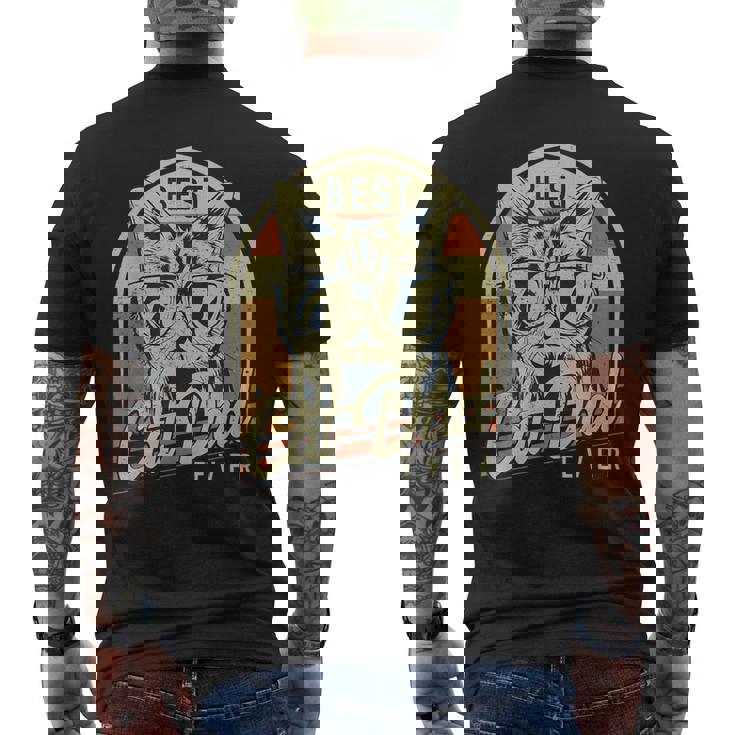 El Mejor Padre Gatuno Día Del Padre Retro Cat Lover Camiseta Hombre Estampado Espalda