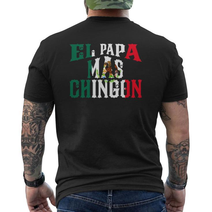 El Papa Mas Chingon Spanish Mexican Dad Regalo Mens Back Print T-shirt