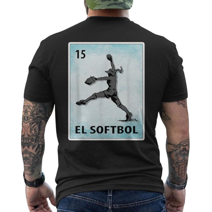 El Softbol Mexican Softball Cards Men's T-shirt Back Print