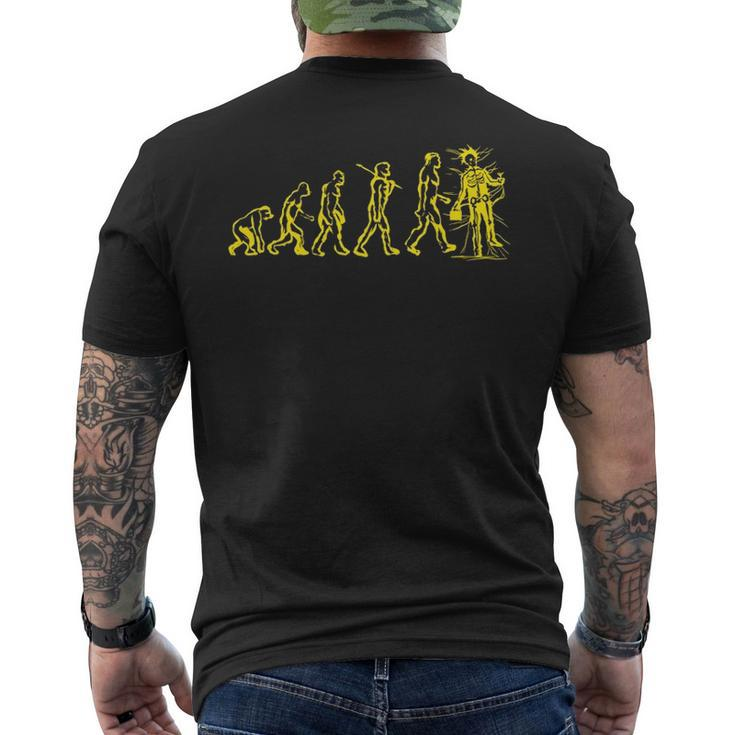 Electrician Electrical Engineer Electricity Evolution Men's T-shirt Back Print